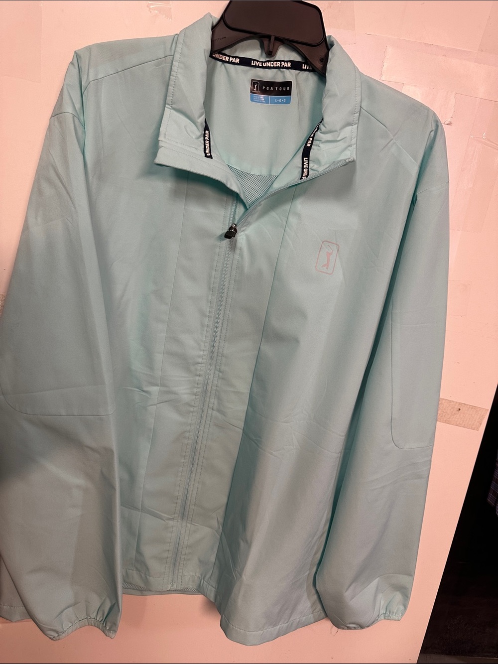 PGA TOUR Men's Mint Green Full-Zip Windbreaker size L - Picture 1 of 5